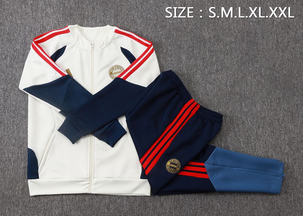 Bayern Munich 26/27 White Navy  Jacket Kit Foto 2