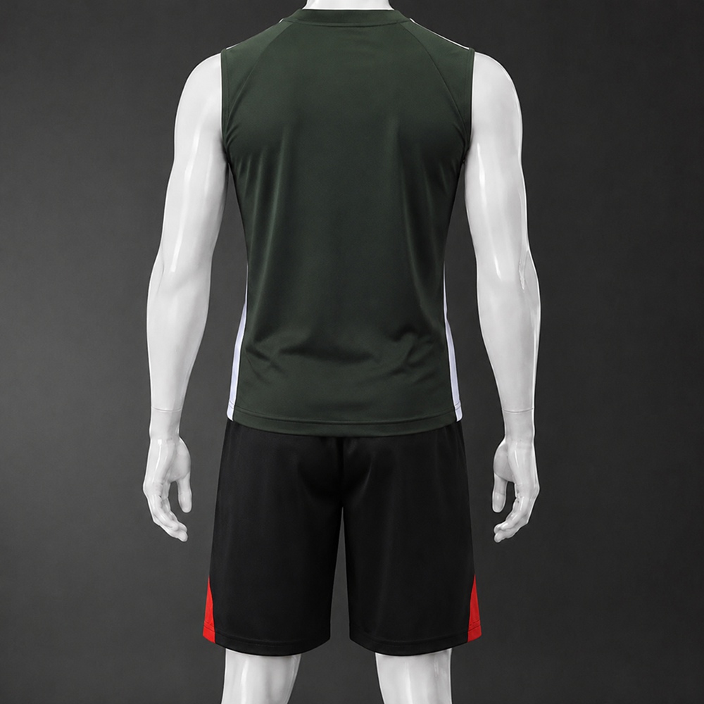Bayern Munich 25/26 Dark Green Black Red Training Vest kit Foto 2