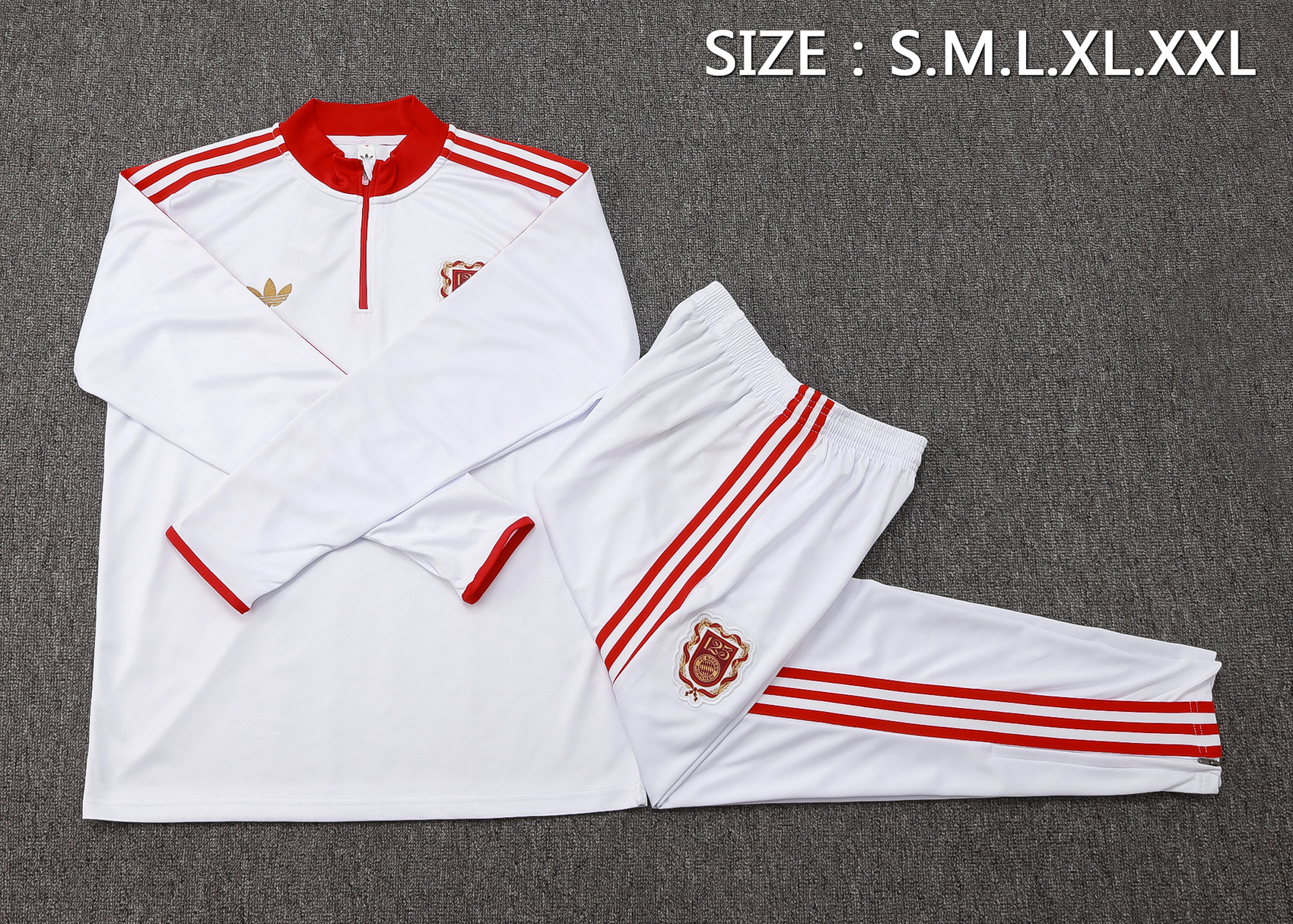 Bayern Munich 25/26 White Red Half Zip Tracksuit Foto 2