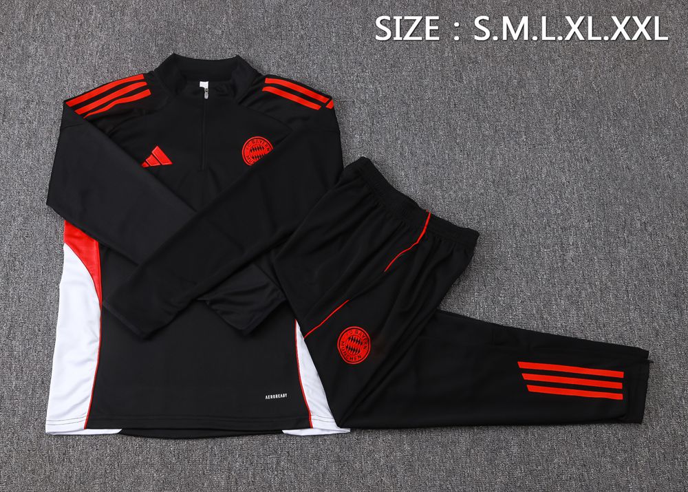 Bayern Munich 25/26 Black Red Half Zip Tracksuit Foto 2