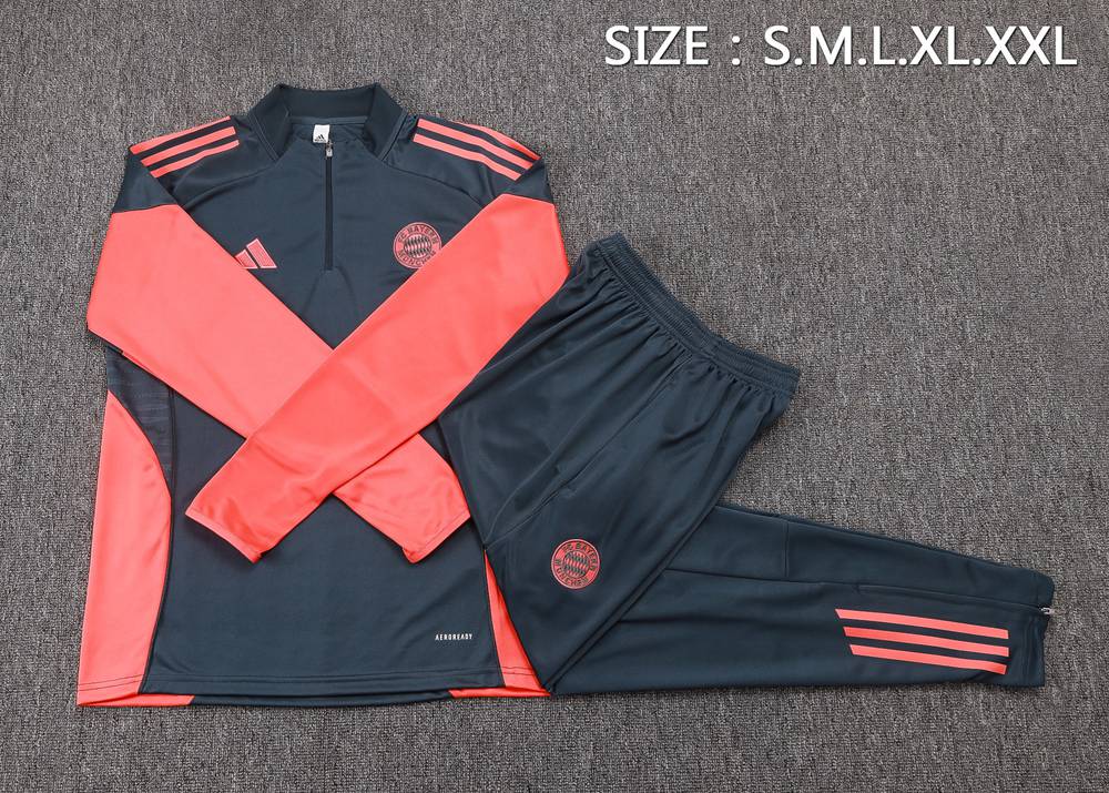 Bayern Munich 25/26 Navy Pink Half Zip Tracksuit Foto 2