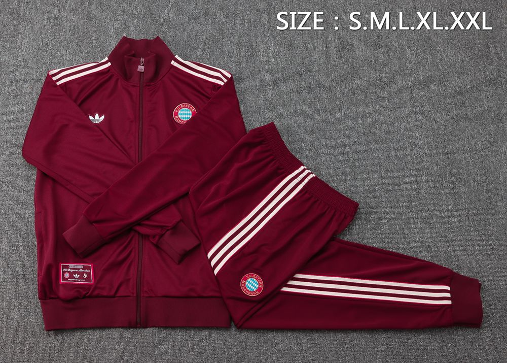 Bayern Munich 25/26 Burgundy Retro Jacket Kit Foto 2