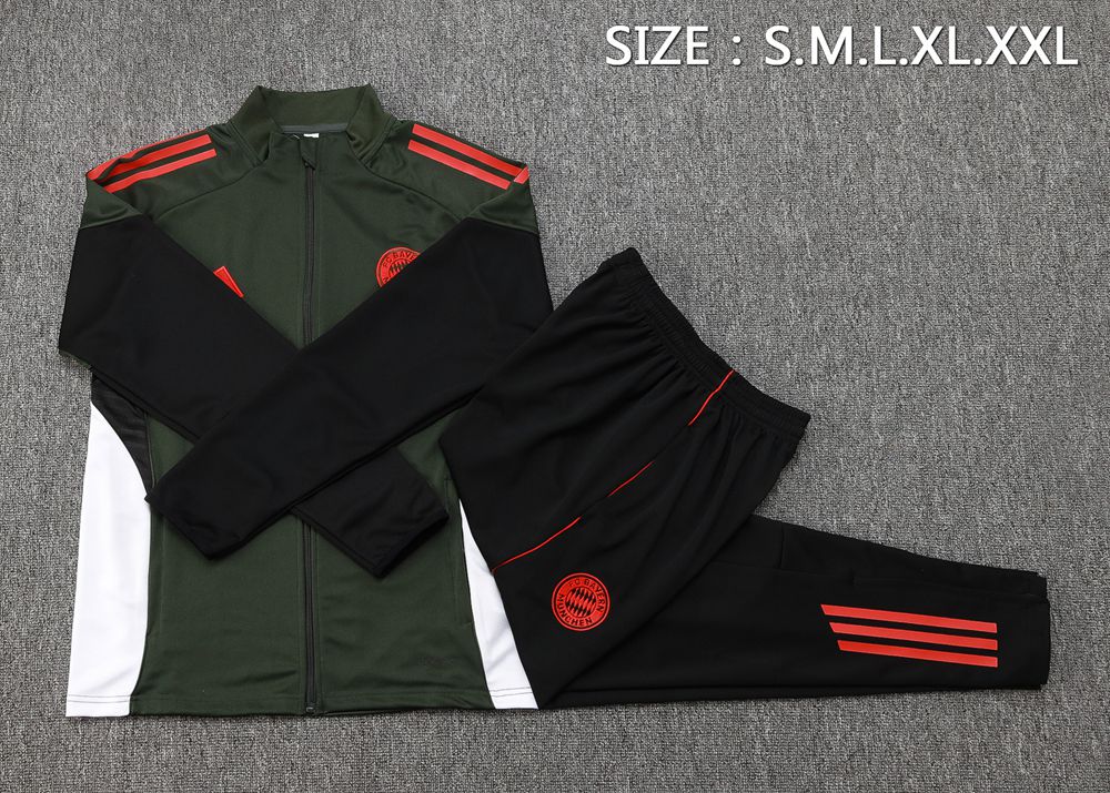 Bayern Munich 25/26 Army Green Black Jacket Kit Foto 2