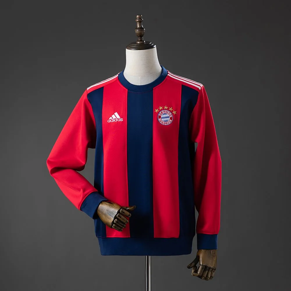 Bayern Munich Long Sleeve Sweatshirt - Red & Cyan