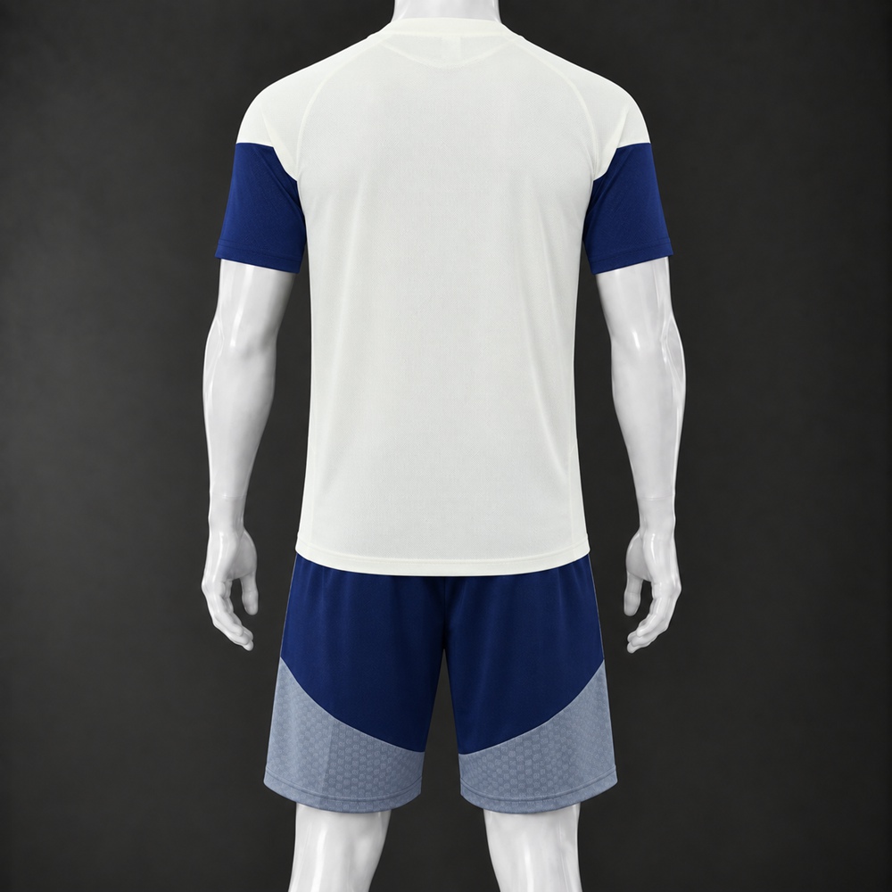 Bayern Munich 26/27 Off-White Navy Blue Gray Short-Sleeve Shorts Set Foto 2