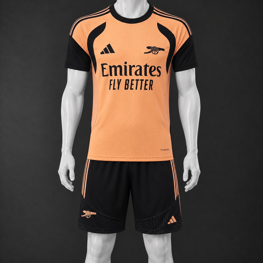 Arsenal 26/27 Peach Orange Short Sleeve Short Set