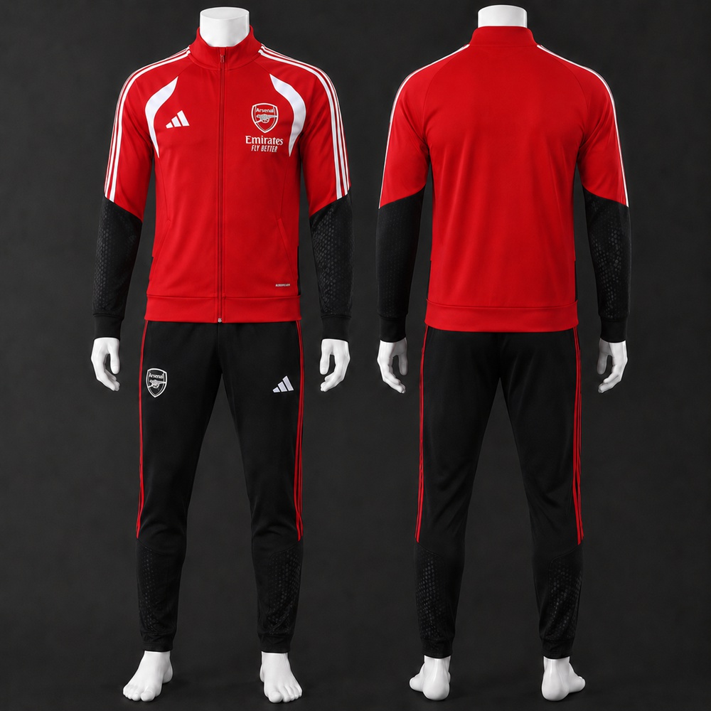 Arsenal 26/27 Red and Black Jacket Kit