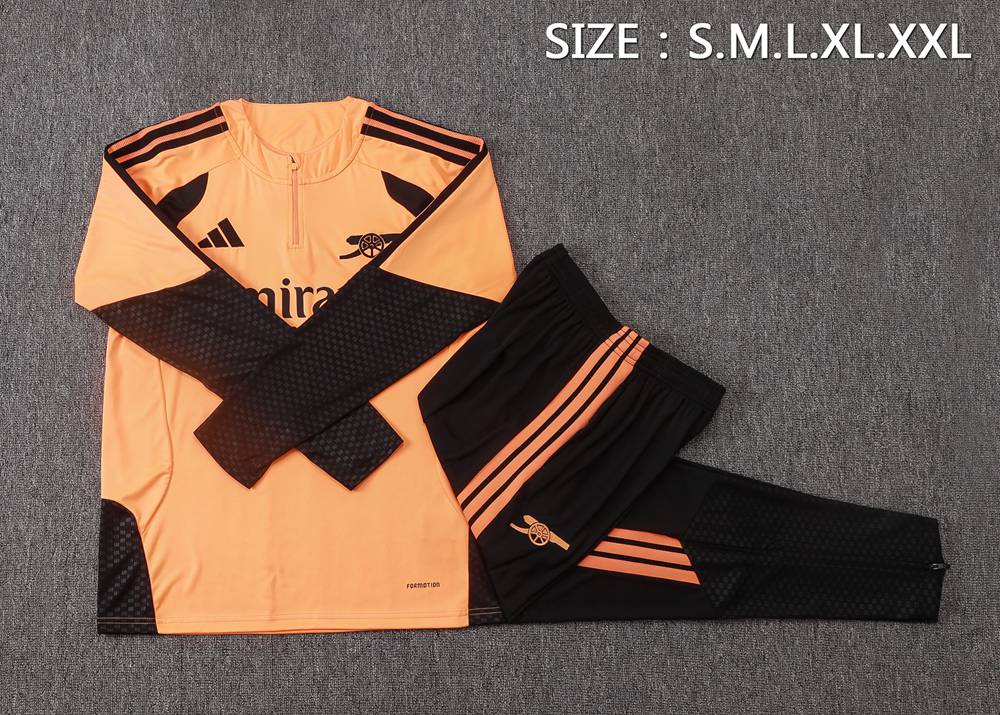 Arsenal 26/27 Orange Black Half Zip Tracksuit Foto 2