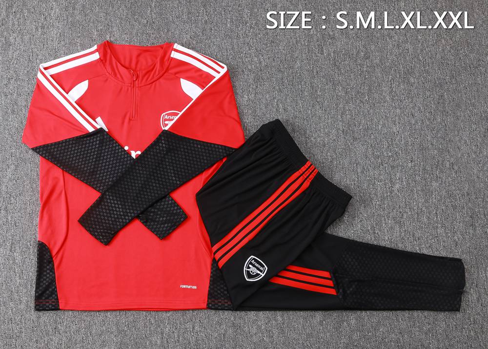 Arsenal 26/27 Red Black Half Zip Tracksuit Foto 2