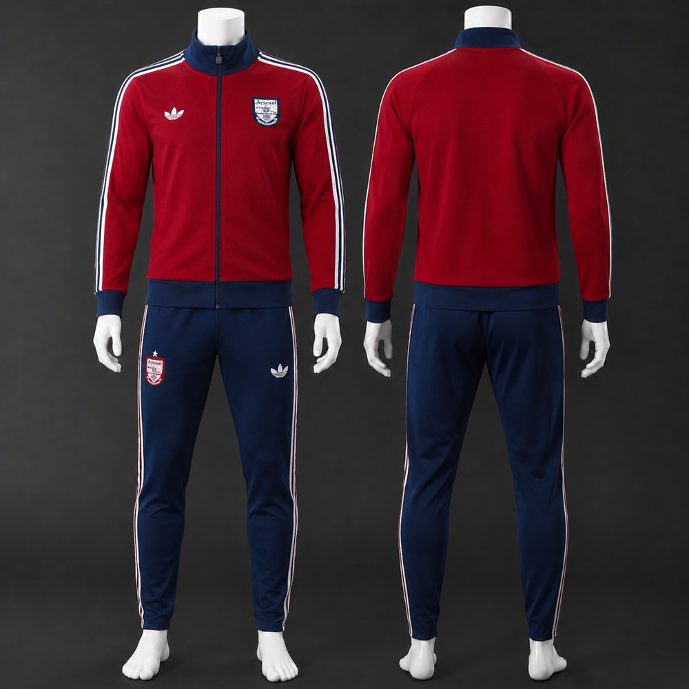 Arsenal 25/26 Red Navy Retro Jacket Kit