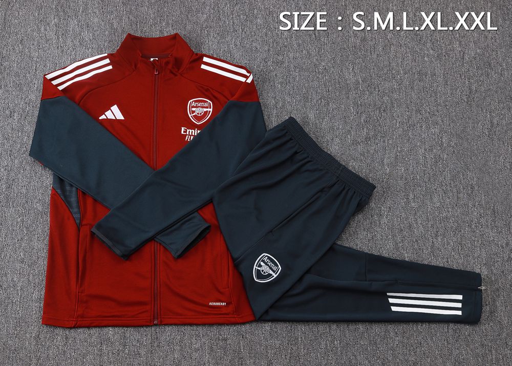 Arsenal 25/26 Red Navy Soccer Jacket Kit Set Foto 2