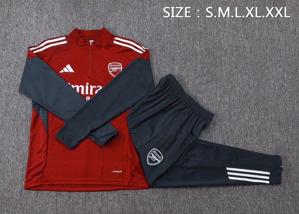 Arsenal 25/26 Red Navy Half Zip Tracksuit Foto 2