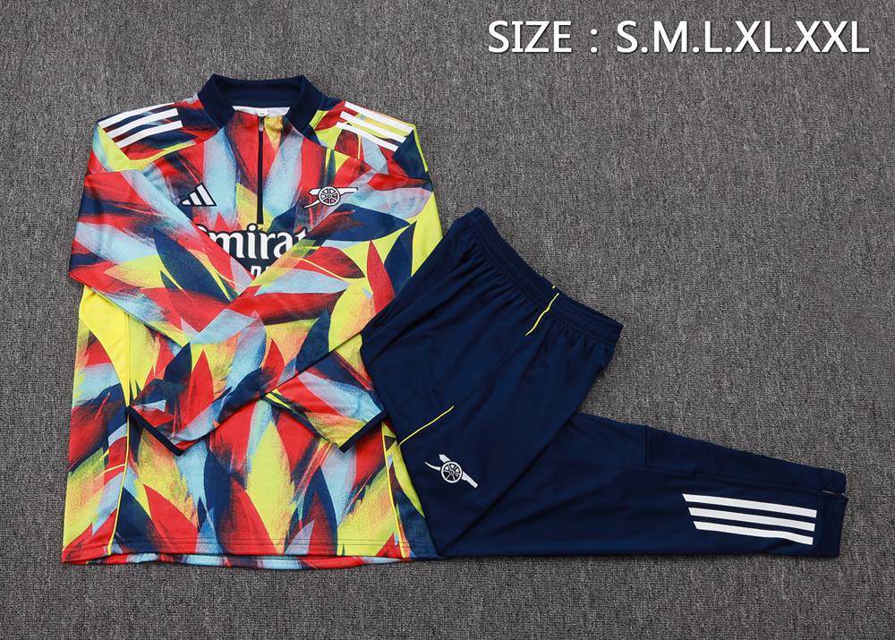 Arsenal 25/26 Navy Yellow Red Half Zip Tracksuit Foto 2