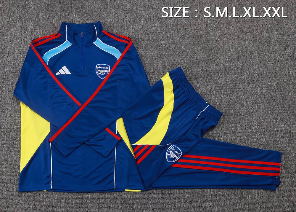Arsenal 25/26 Blue Multi Color Half Zip Tracksuit Foto 2