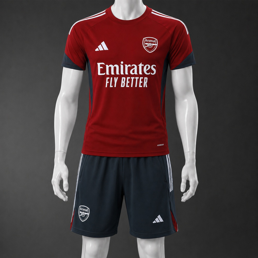 Arsenal 25/26 Red Navy Short Sleeve Short Set