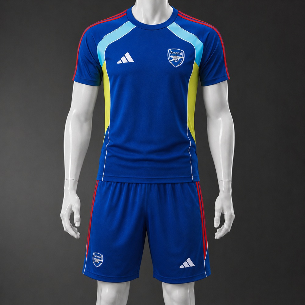 Arsenal 25/26 Blue Multicolor Short Sleeve Short Set