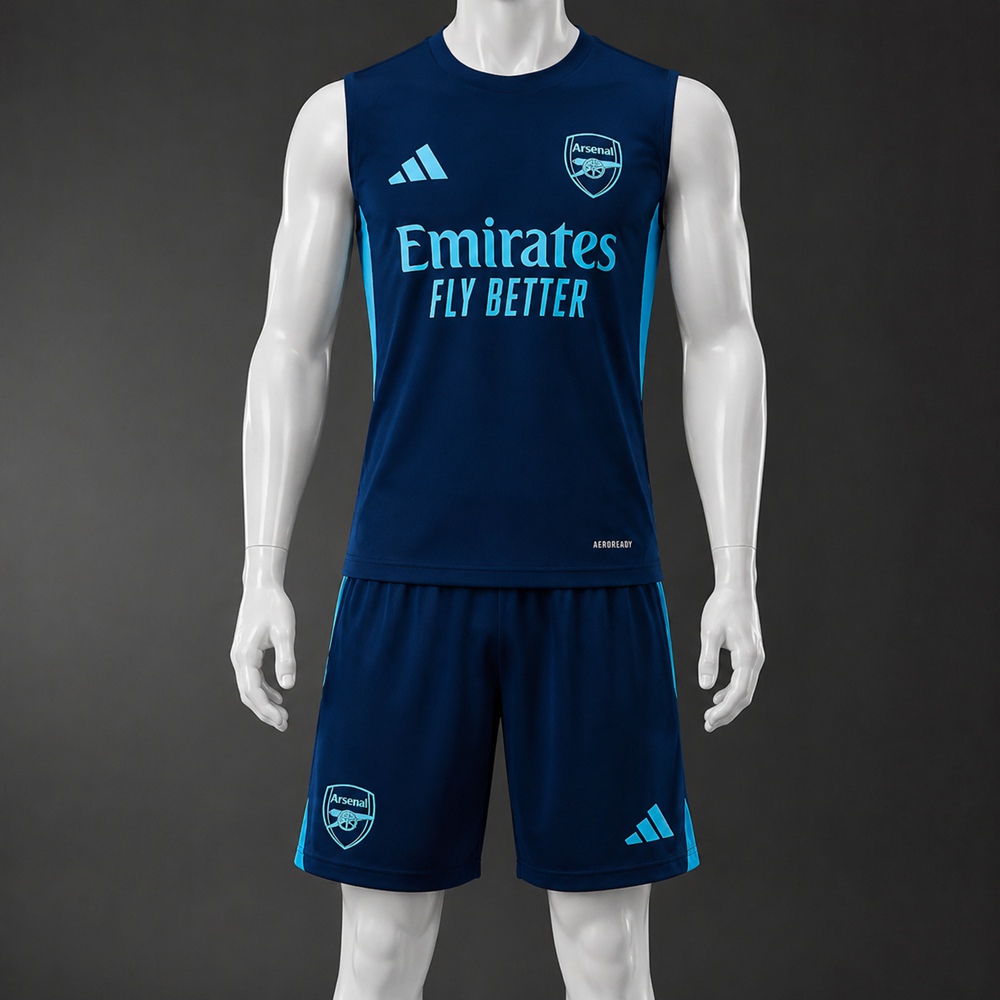 Arsenal 25/26 Navy Cyan Training Vest kit