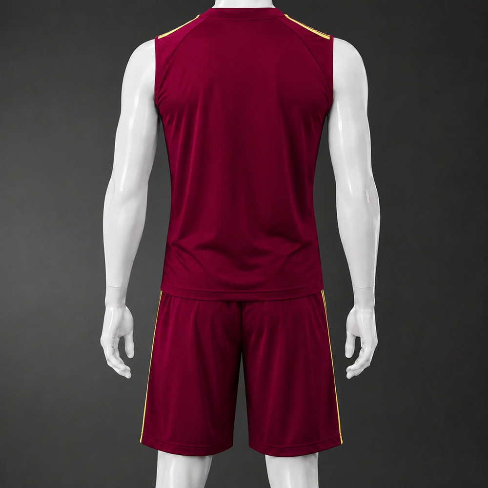 Arsenal 25/26 Maroon Yellow Training Vest kit Foto 2