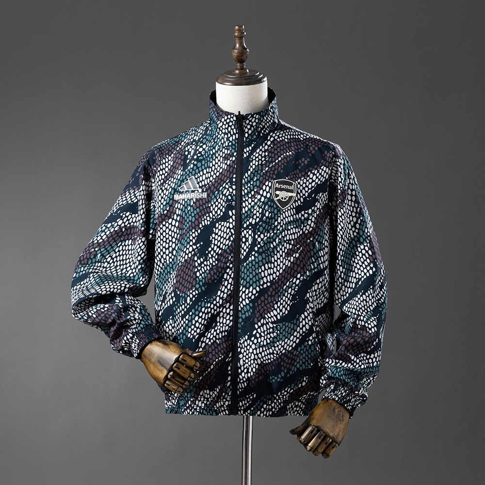 Arsenal X MAHARISHI 25/26 Reversible Anthem Jacket Windbreaker Foto 2