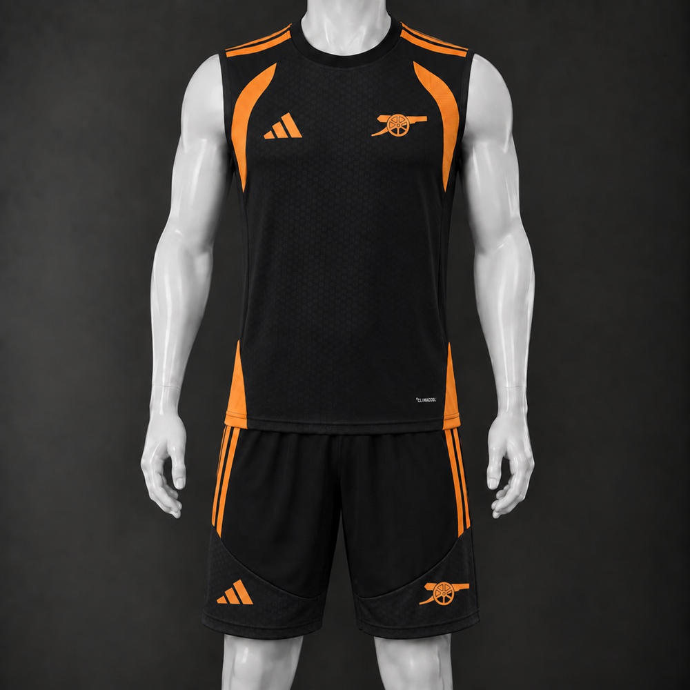 Arsenal 26/27 Black Orange Training Vest Set