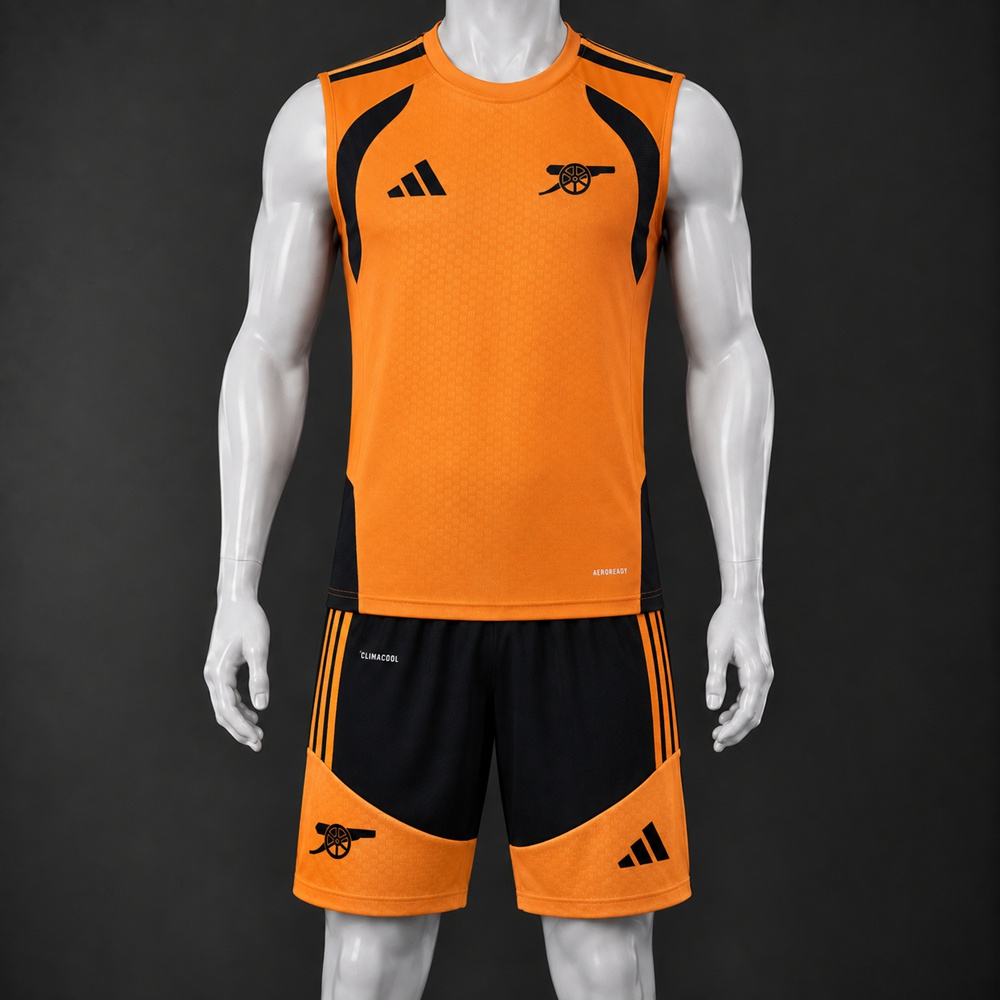 Arsenal 26/27 Orange Black Training Vest Set