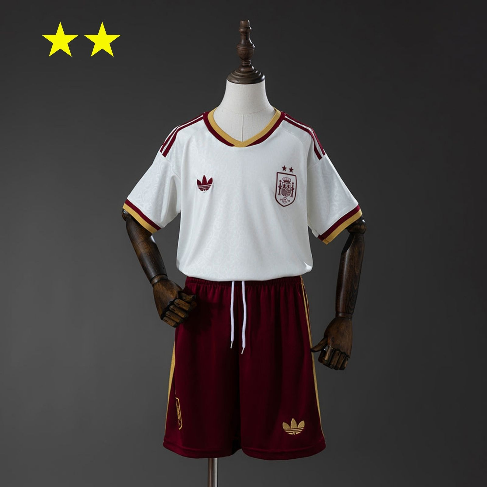 Spain 2026 2-Star Away Champion Edition Kids Kit Jersey
