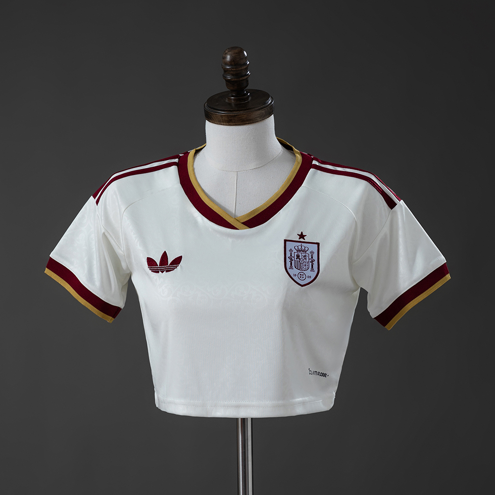 Spain 2026 Home Women's Crop Top Style Jersey