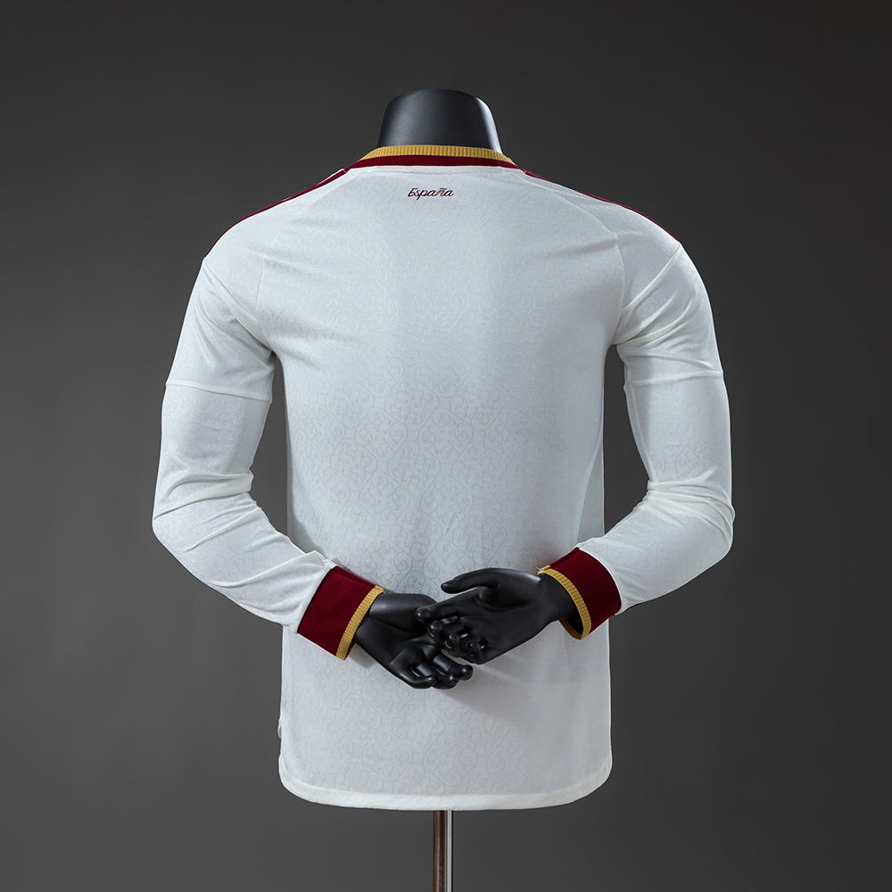 Spain 2026 Away Player Version Long Sleeve Jersey Foto 2
