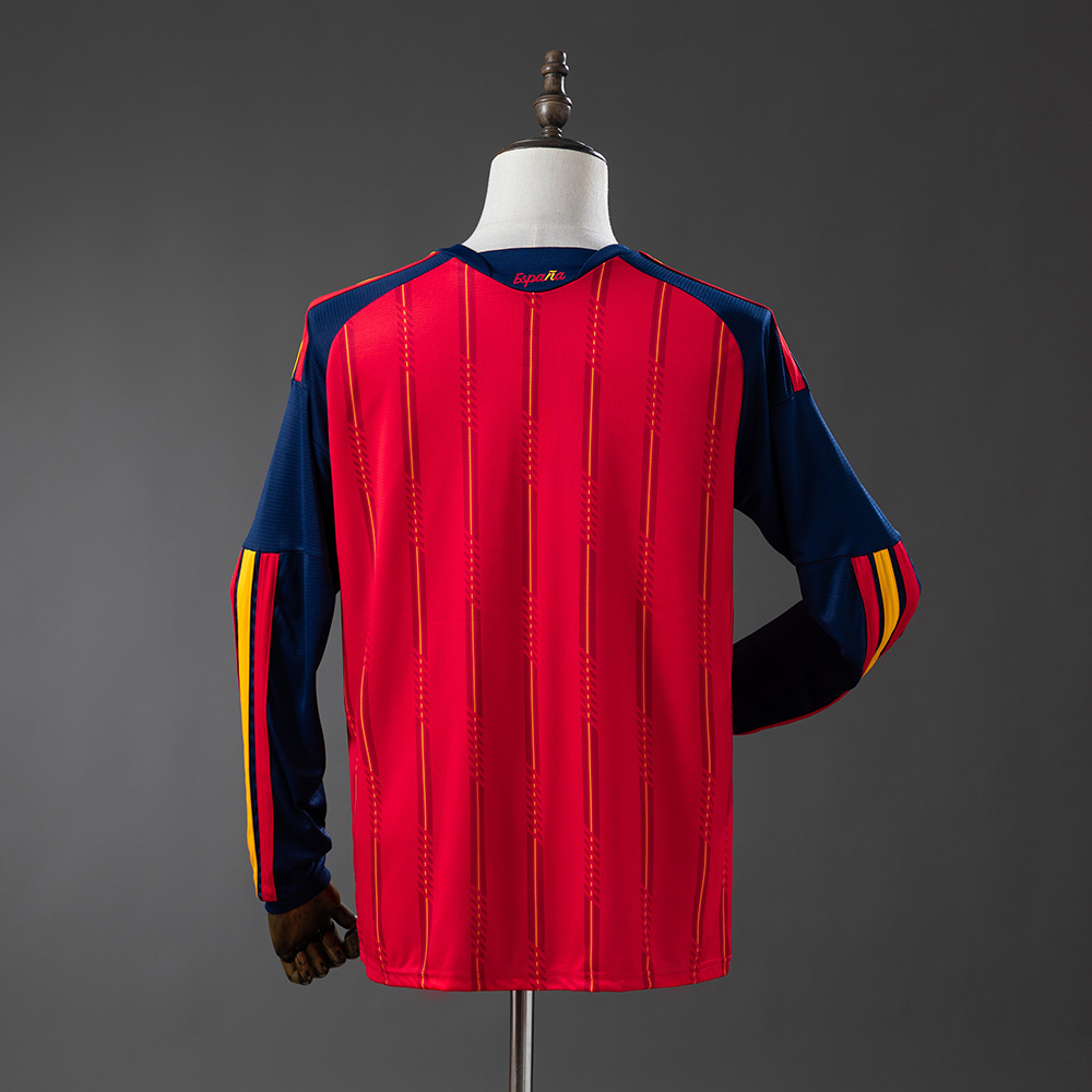 Spain 2026 2-Sta Home Long-Sleeve Jersey Foto 2