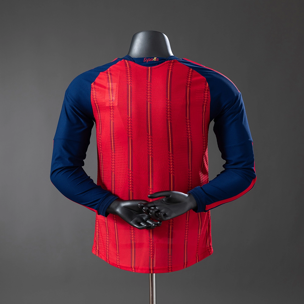 Spain 2026 Home Long Sleeve Player Version Jersey Foto 2