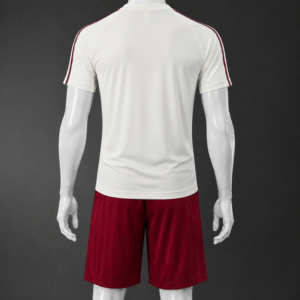 Spain 26/27 White Maroon Short Sleeve Short Set Foto 2