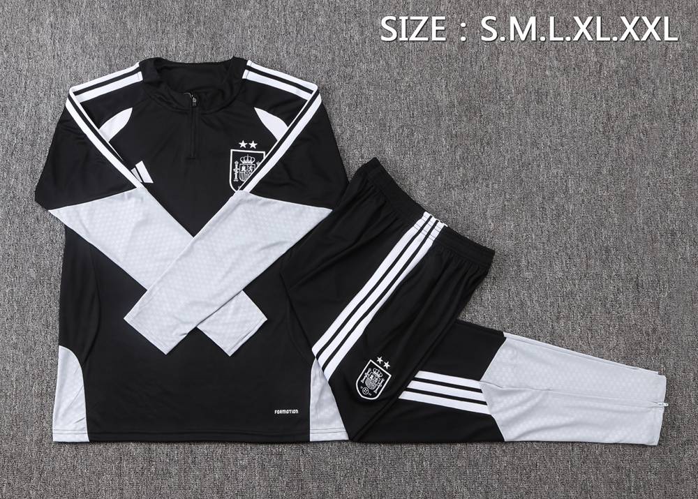 Spain 2 Star 2627Black Light Gray Half-Zip Tracksuit Foto 2