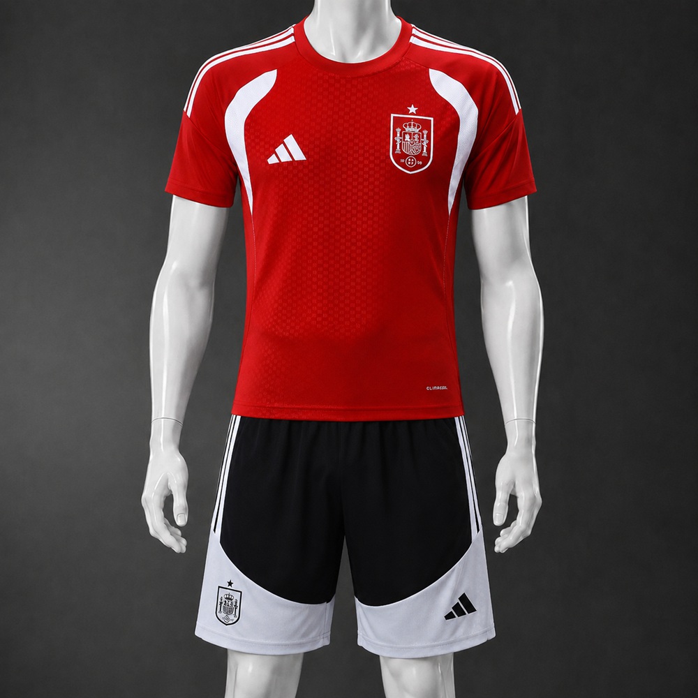 Spain 26/27 Red White Short sleeve kit