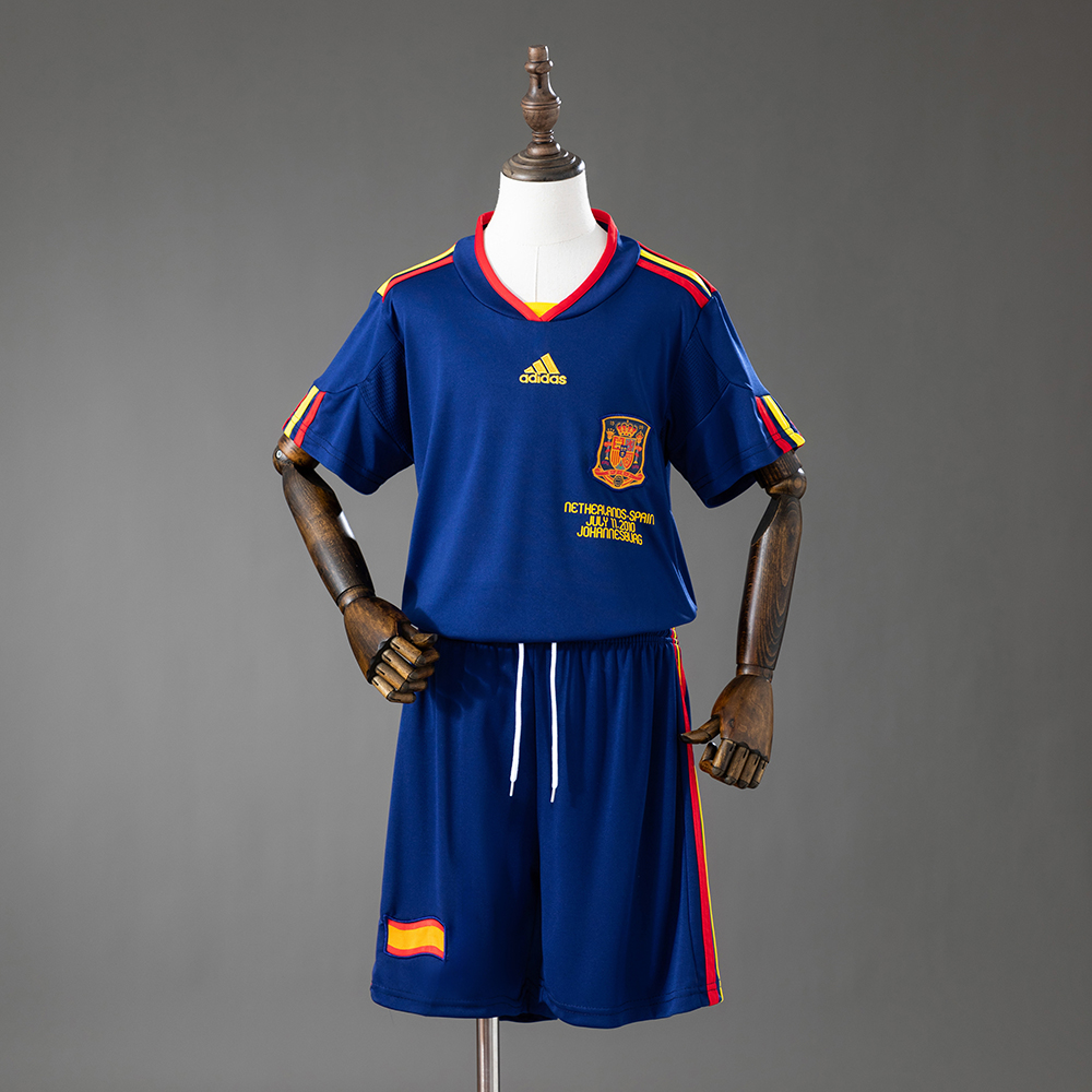 Spain 2010 Away Retro Kids Kit Jersey