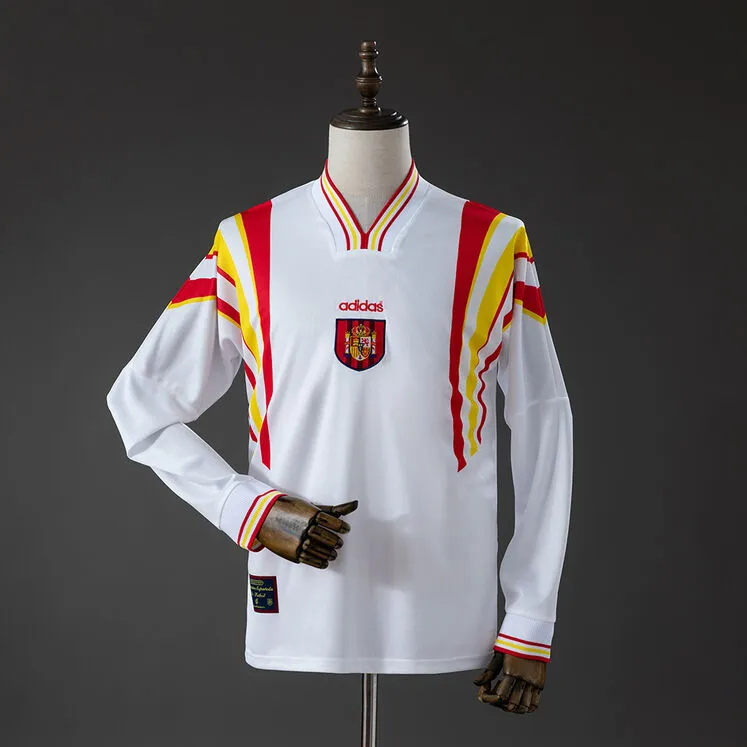Spain 1996 Away Retro Long Sleeve Jersey