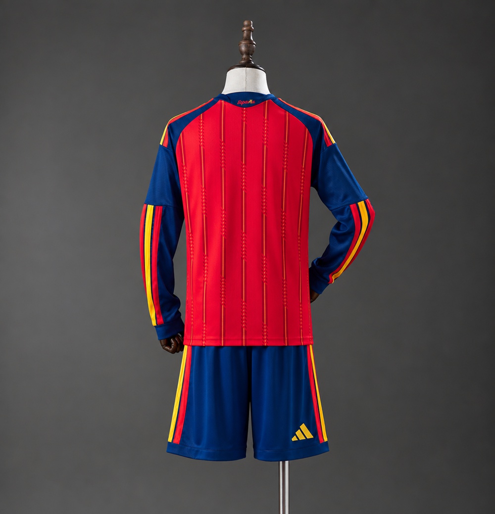 Spain 2026 Home Long-Sleeve Kids Kit Foto 2