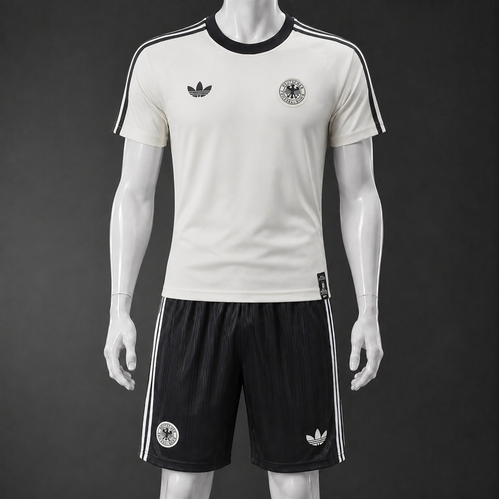 Germany 26/27 OffWhite Black Short sleeve kit