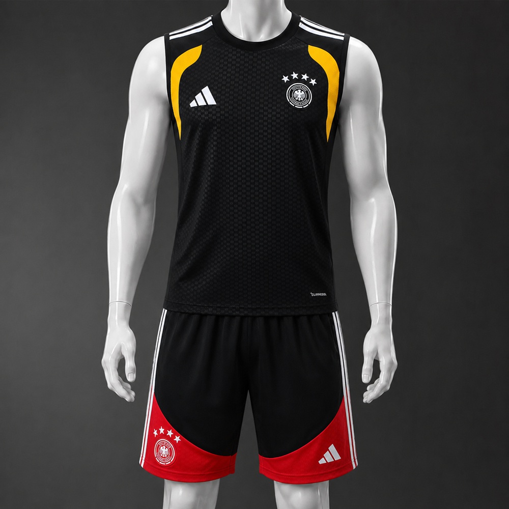 Germany 26/27 Black Red Training Vest kit