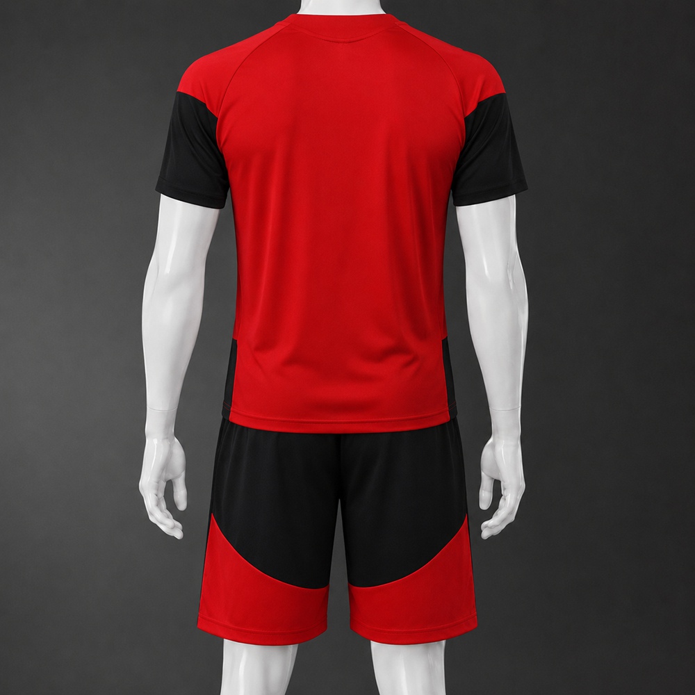 Germany 26/27 Red Black Short Sleeve Short Set Foto 2