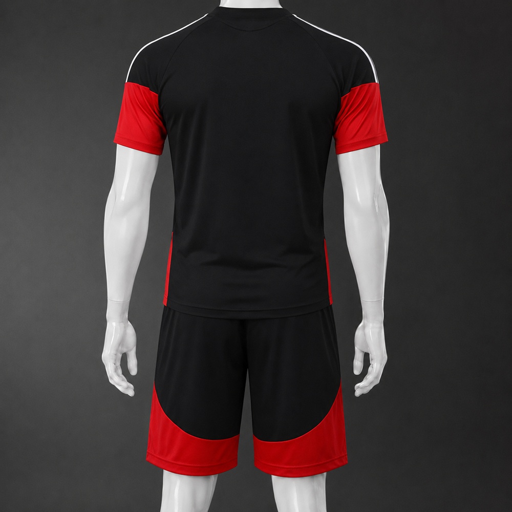 Germany 26/27 Black Red Short Sleeve Short Set Foto 2