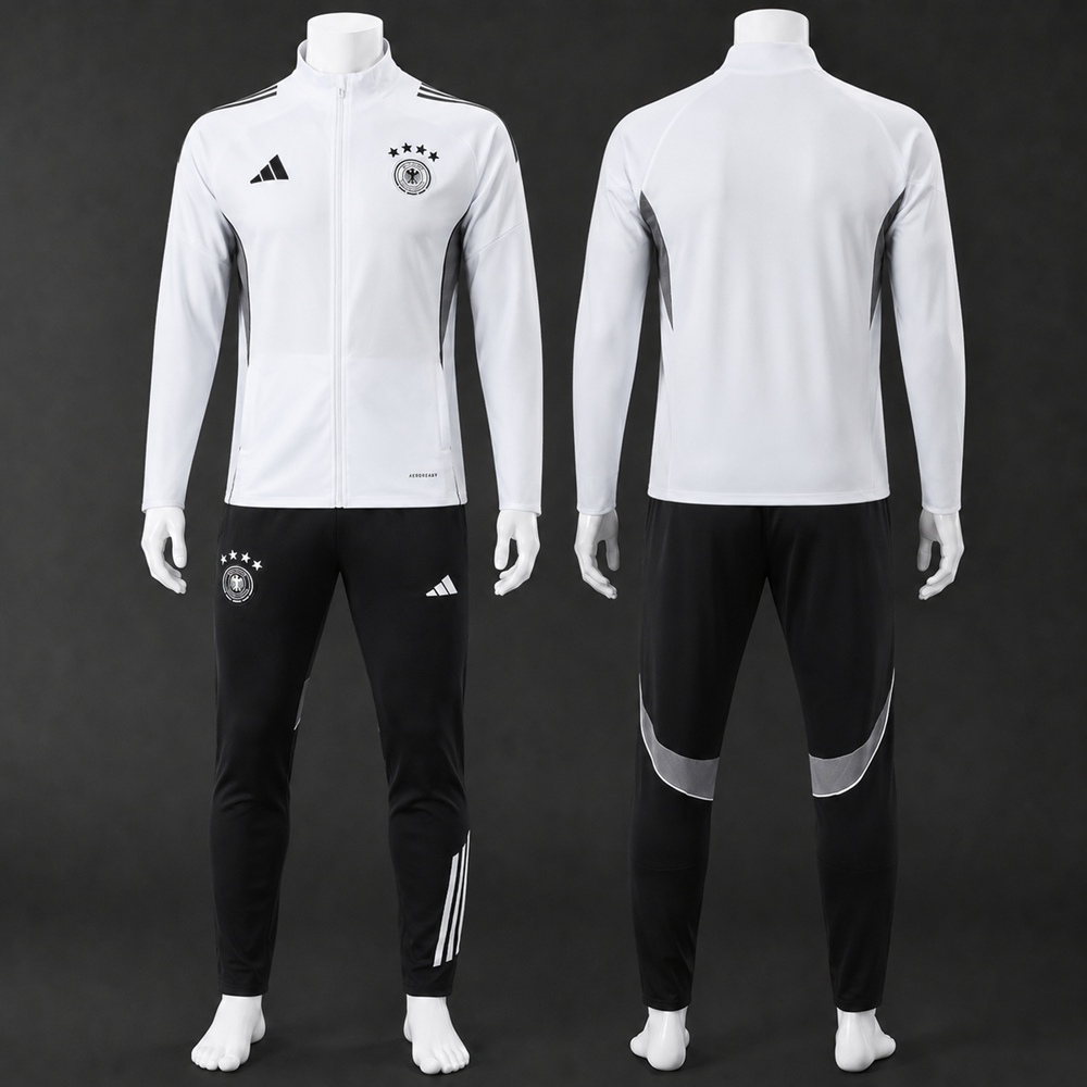 Germany 25/26 White Black Jacket Kit
