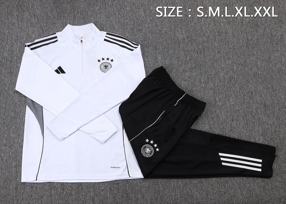Germany 25/26 White Black Jacket Kit Foto 2
