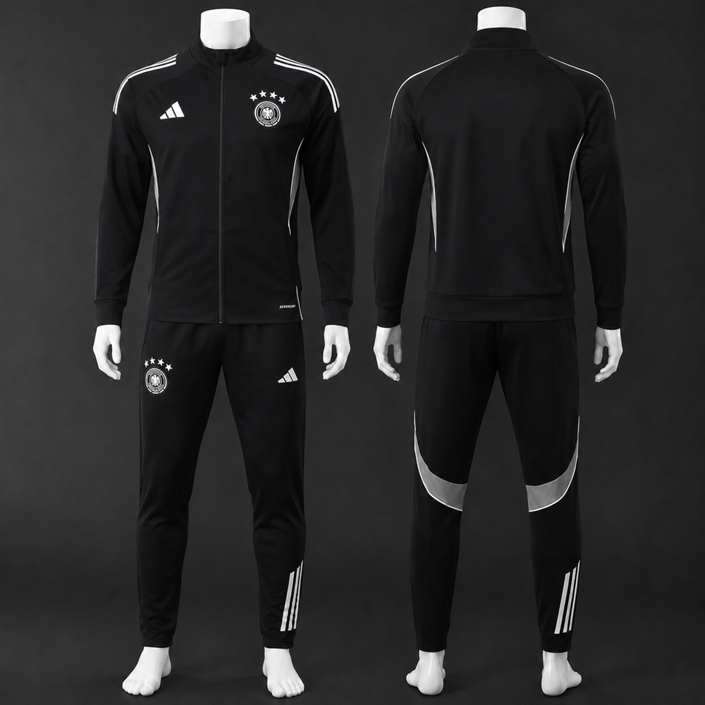 Germany 25/26 Black Silver Jacket Kit