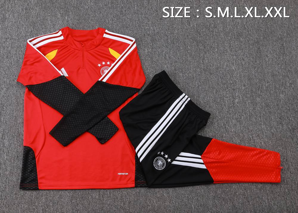 Germany 26/27 Red Black Half Zip Tracksuit Foto 2