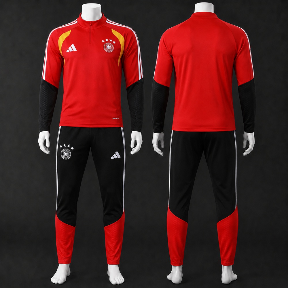 Germany 26/27 Red Black Half Zip Tracksuit