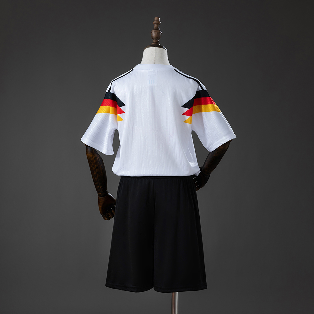 Germany 1990 Home Retro Kids Kit Jersey Foto 2