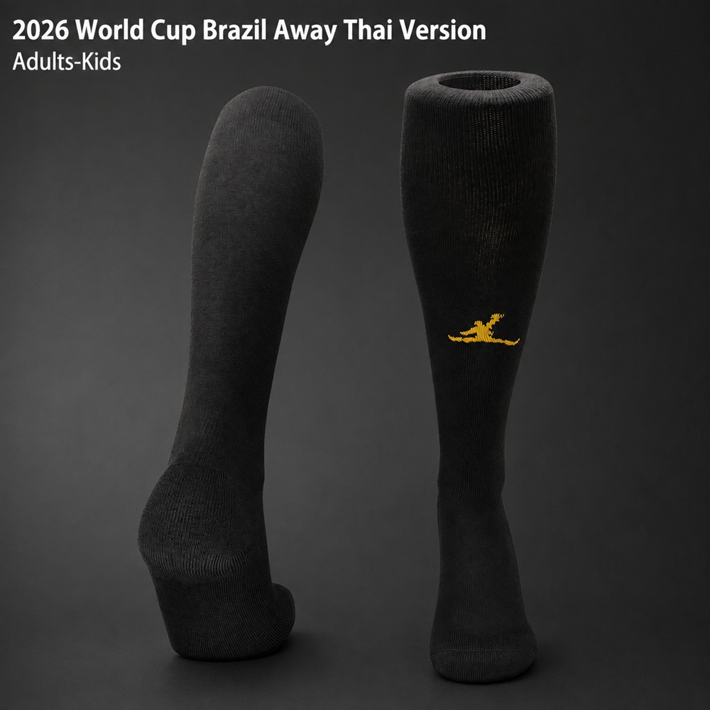 Brazil 2026 World Cup Away Thai Version Adults-Kids Black