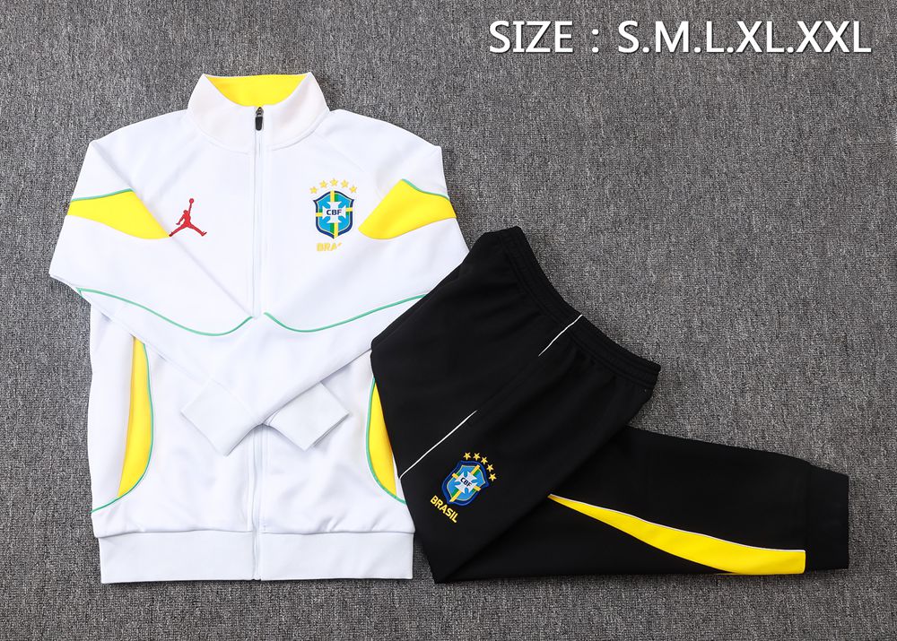 Brazil 2026 White Black Yellow Jacket Kit Foto 2