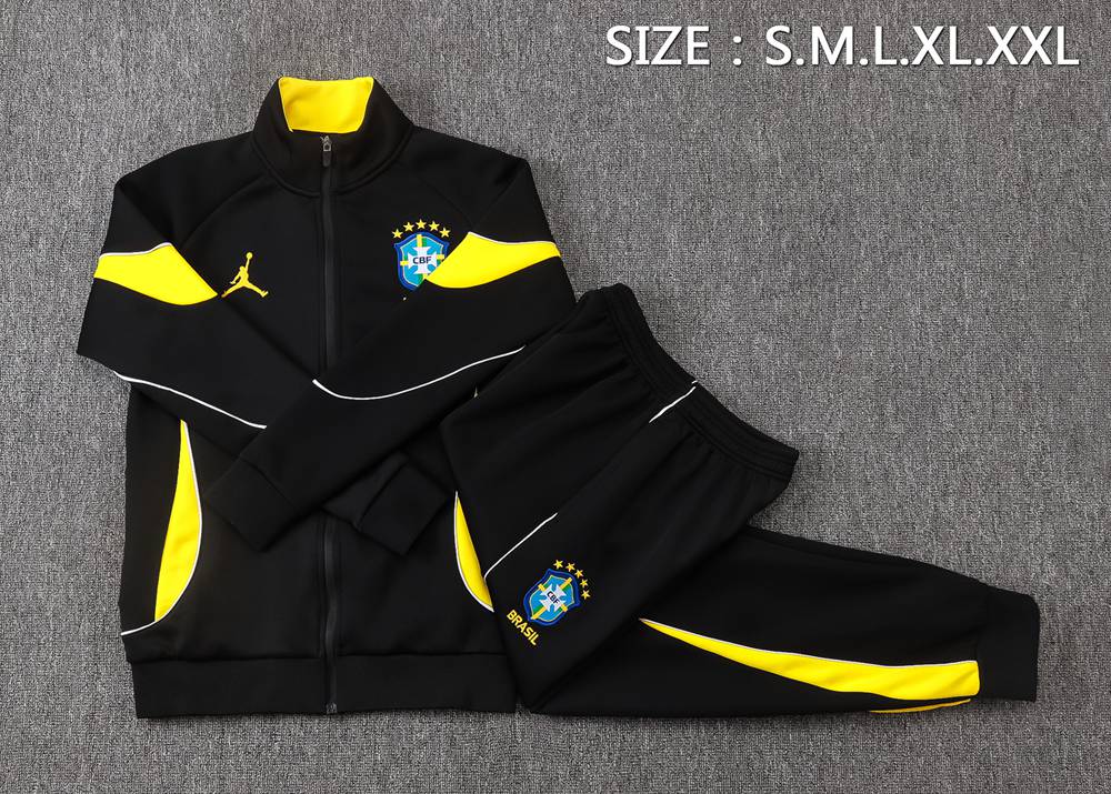 Brazil 26/27 Black Yellow  Jacket Kit Foto 2