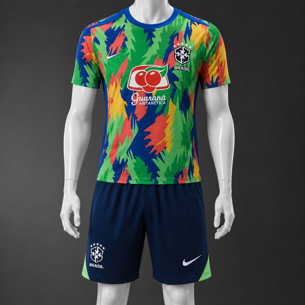 Brazil 25/26 Multicolor Navy Short Sleeve Short Set